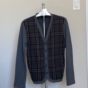 RW & Co. Men’s Tartan Wool Cardigan